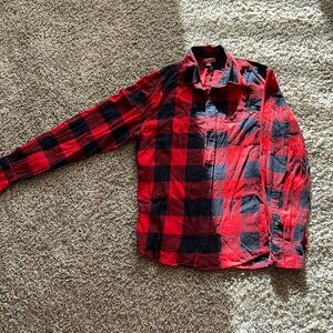 Black and Red Arizona Jean Flannel - Medium